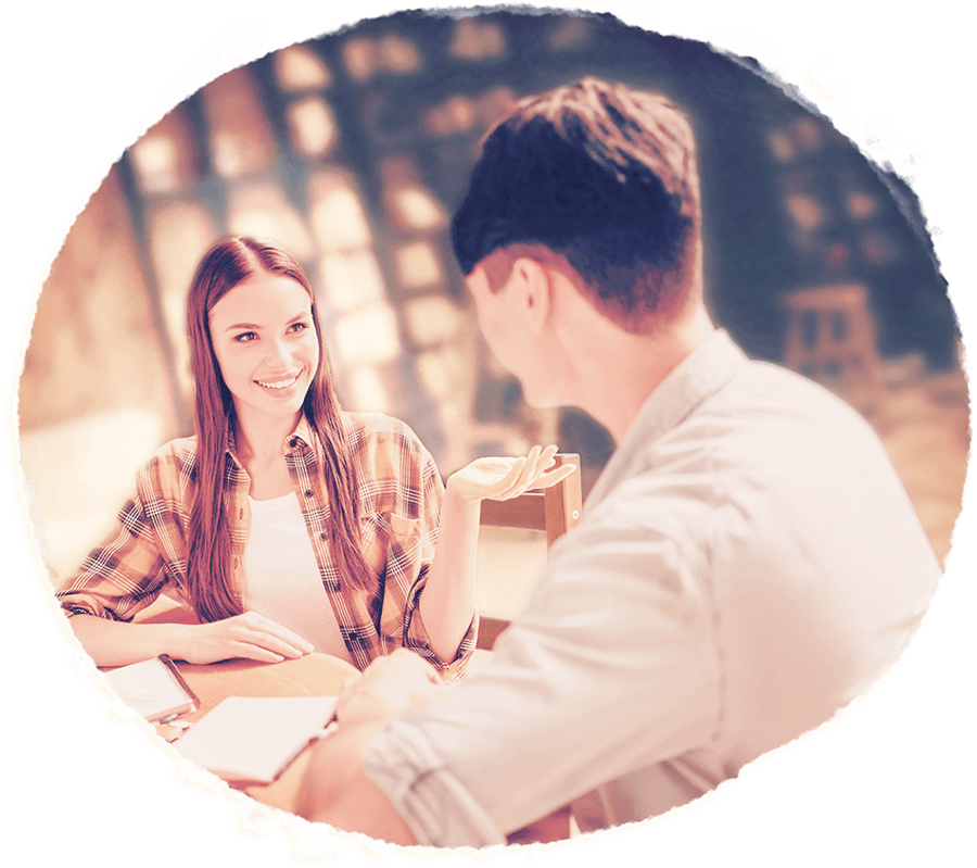 対話型のカウンセリングイメージ